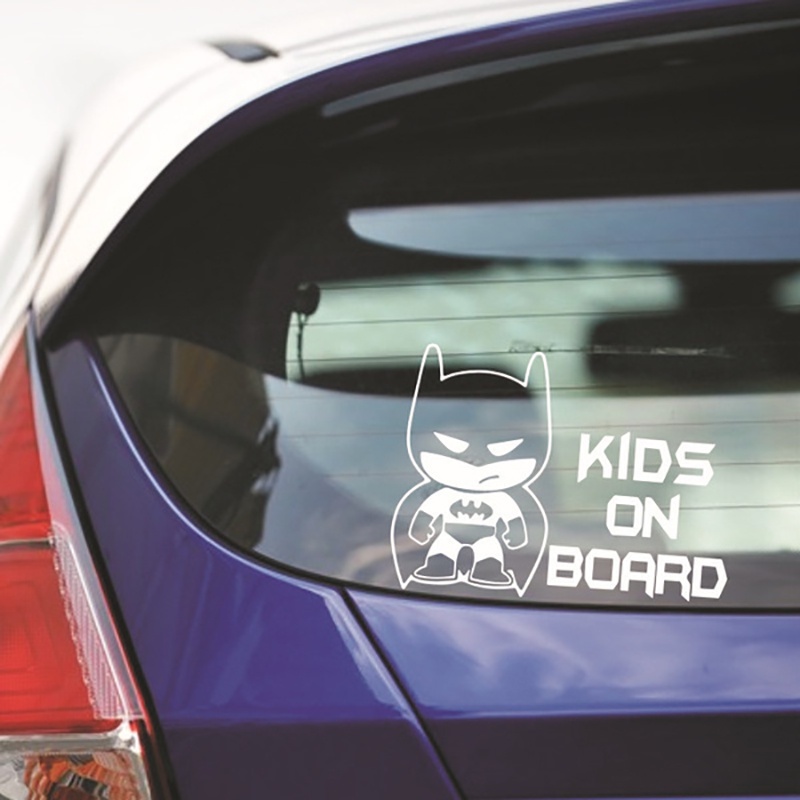 P-a460.Reflective Car Sticker Cartoon Batman Kids on Board Hollow Out ...