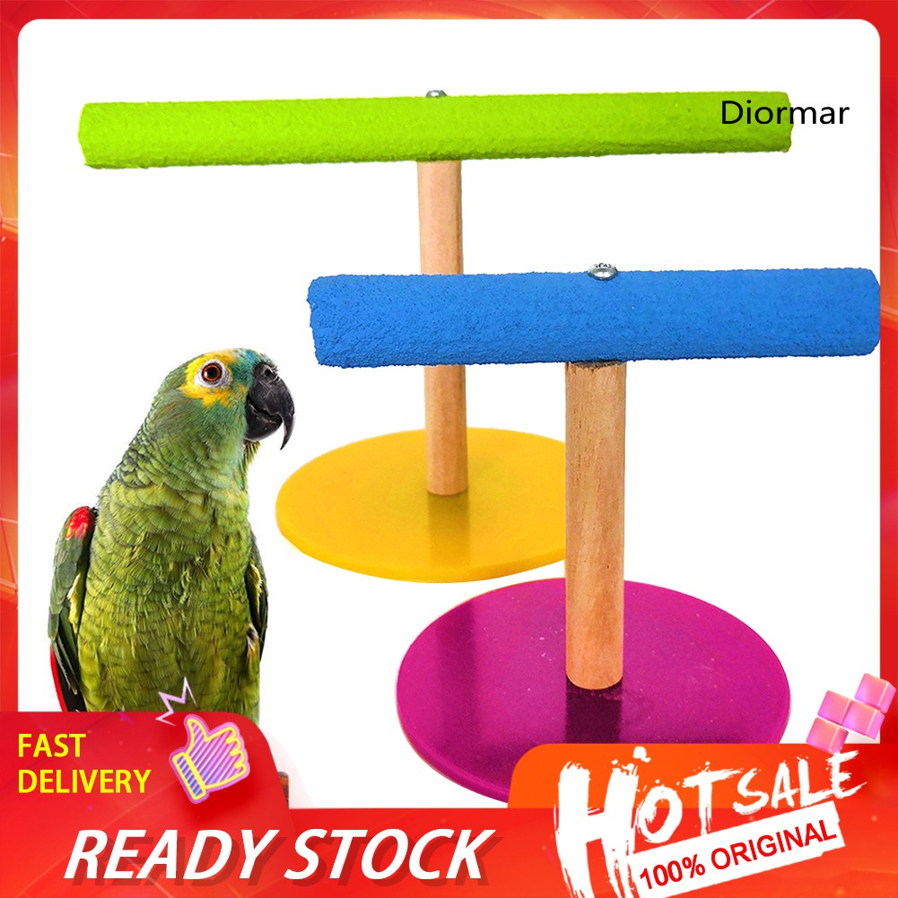 •RAN•Wooden Pet Bird Parrot Cage Training Stand Perch Play Gym Budgie ...