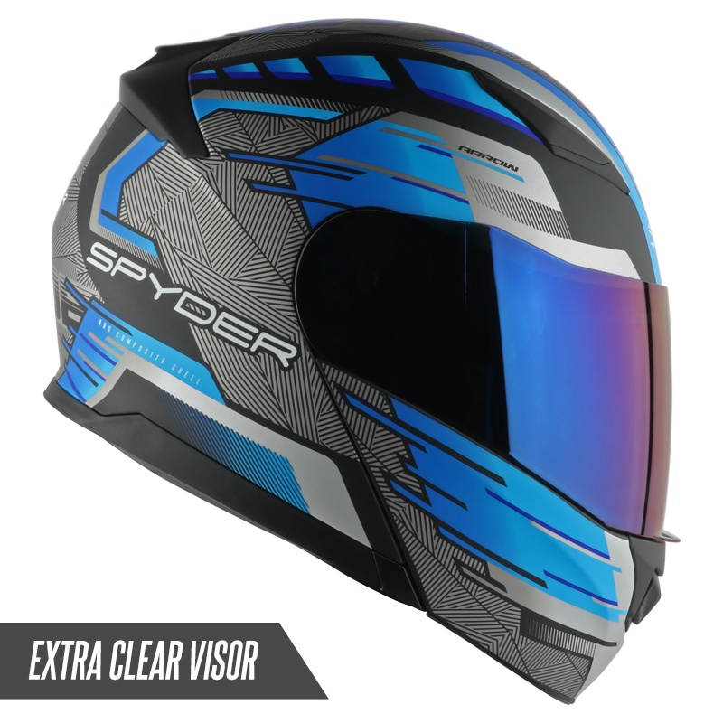 Spyder Modular Helmet with Dual Visor Arrow GD Series9 (Free Clear