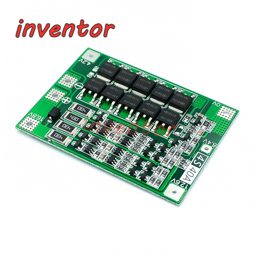 4S 40A Lithium Ion Battery 18650 Charger PCB BMS Protection Board With