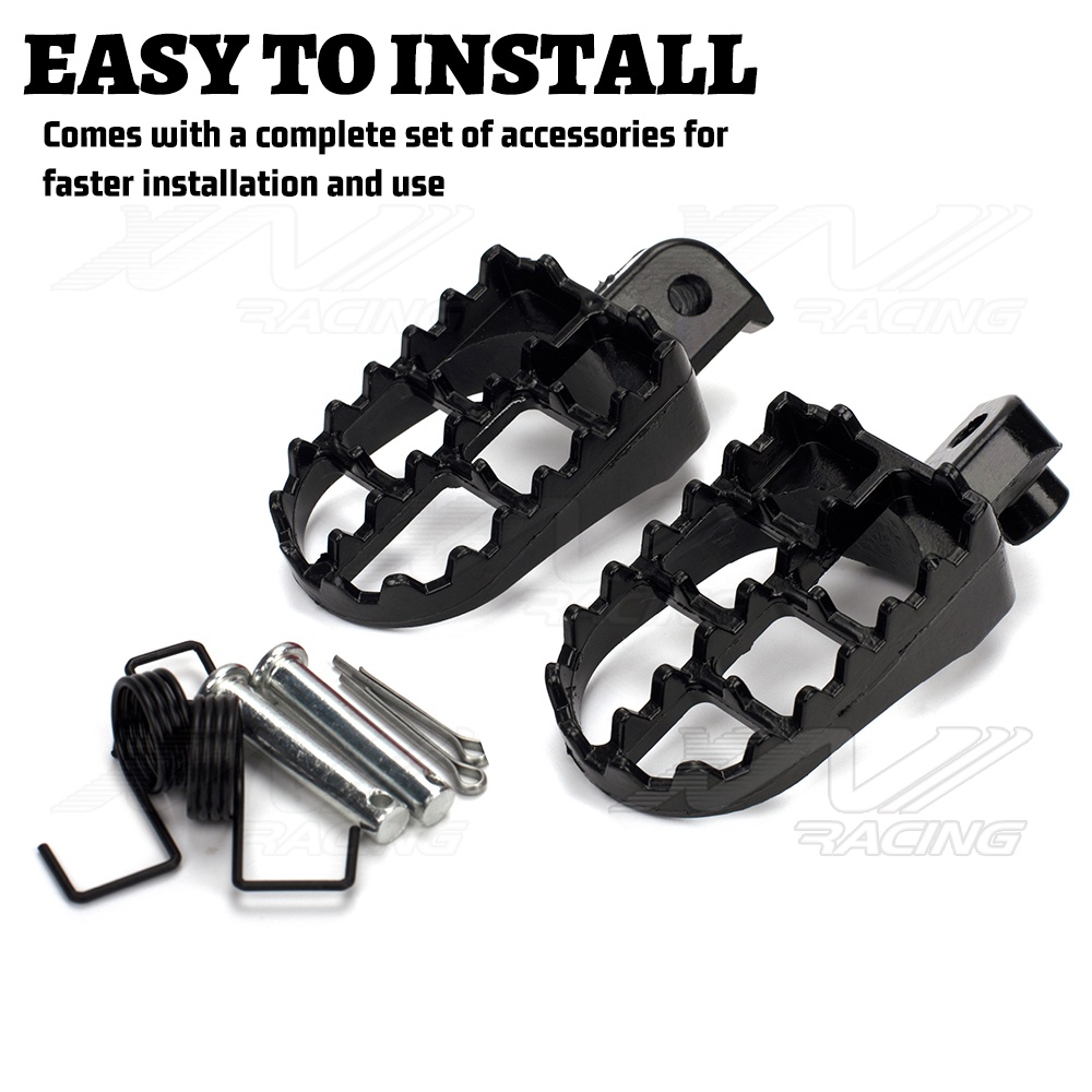 Dirt Bike Footrest Aluminium Footpegs Pedal for XR150L DT125 CRF70 ...