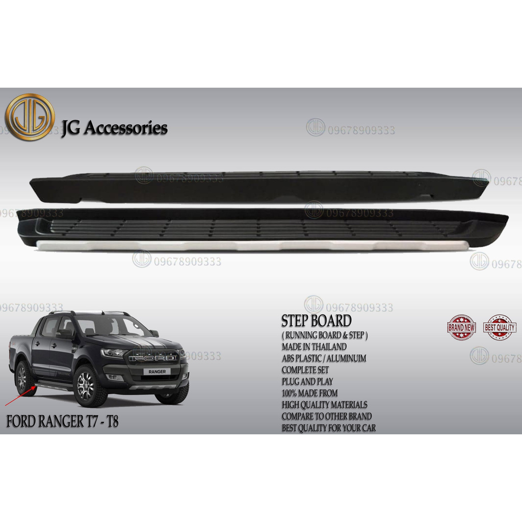 FORD RANGER T7 XLT WILDTRAK 2016 - 2022 SIDE STEP RUNNING BOARD/RUNNING ...
