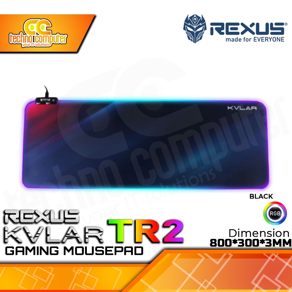 Rexus TR2 RGB XL GAMING MOUSEPAD - Black | Shopee Philippines