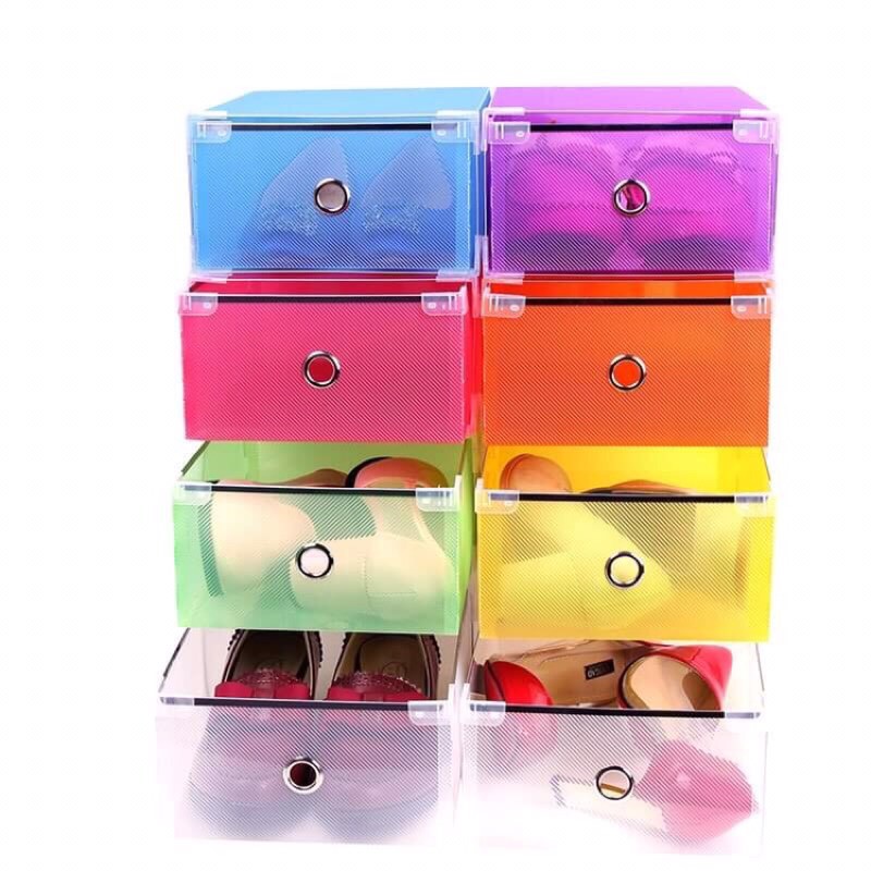 foldable shoe box pink or blue available COD design a | Shopee Philippines