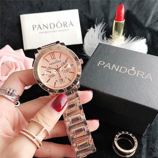 Pandora Jam Tangan Wanita Women Rectangle Chronograph Roma Watches