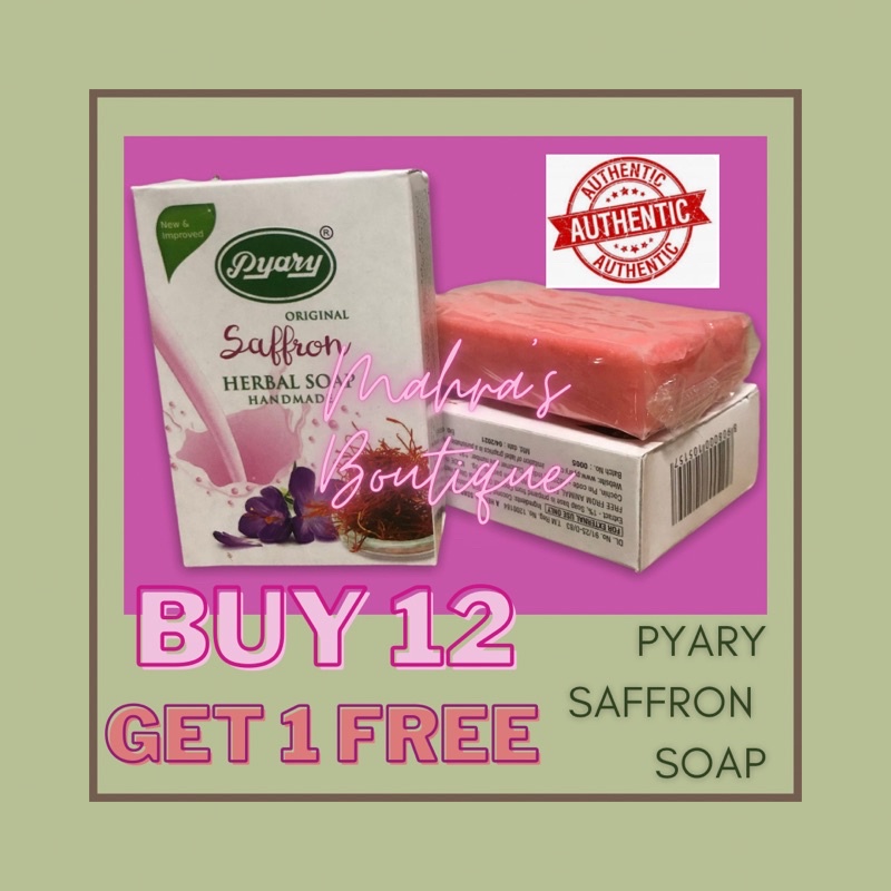 Authentic Pyary Saffron Herbal Soap 75g | Shopee Philippines