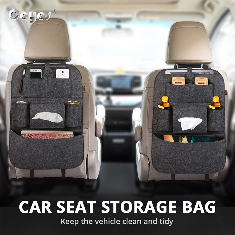 Ceyes Car Auto Seat Back Organizer Portable Felt Car Back Seat Multi