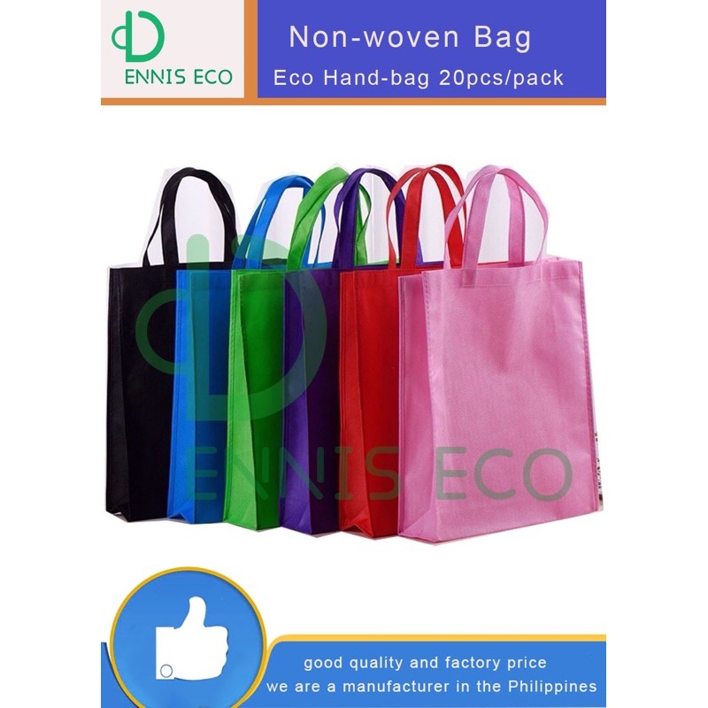 1 Pcs Tote Eco Bag 4 Sizes Expandable Handle Non woven Handbag