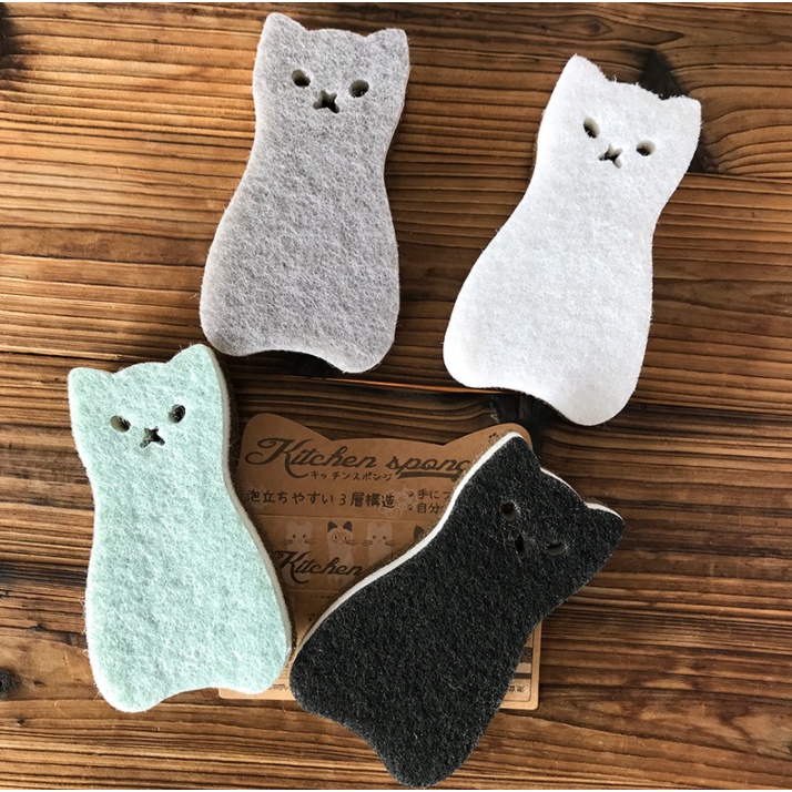 4 Pcs/set Cats Sponge | Shopee Philippines