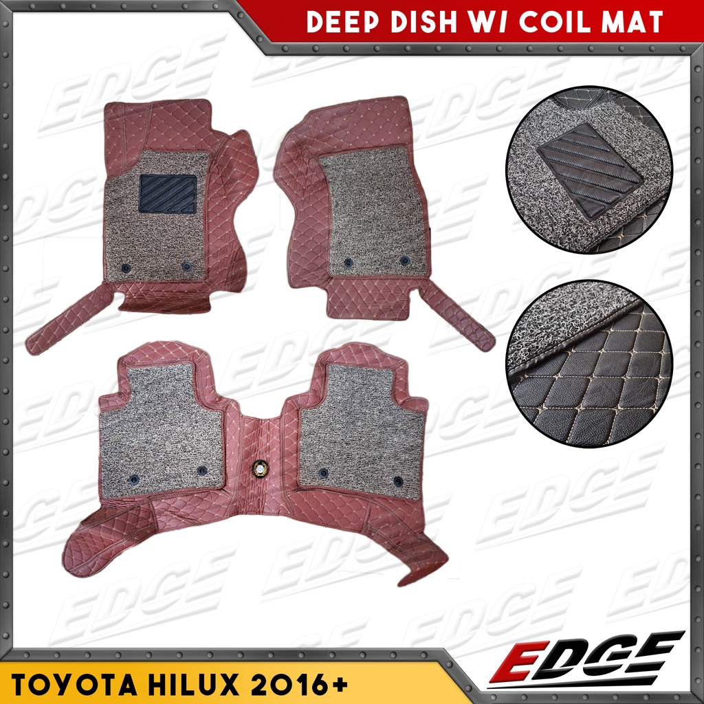 Diamond Deep Dish w/ Coil Mat Toyota Hilux 20162022 // leather diamond