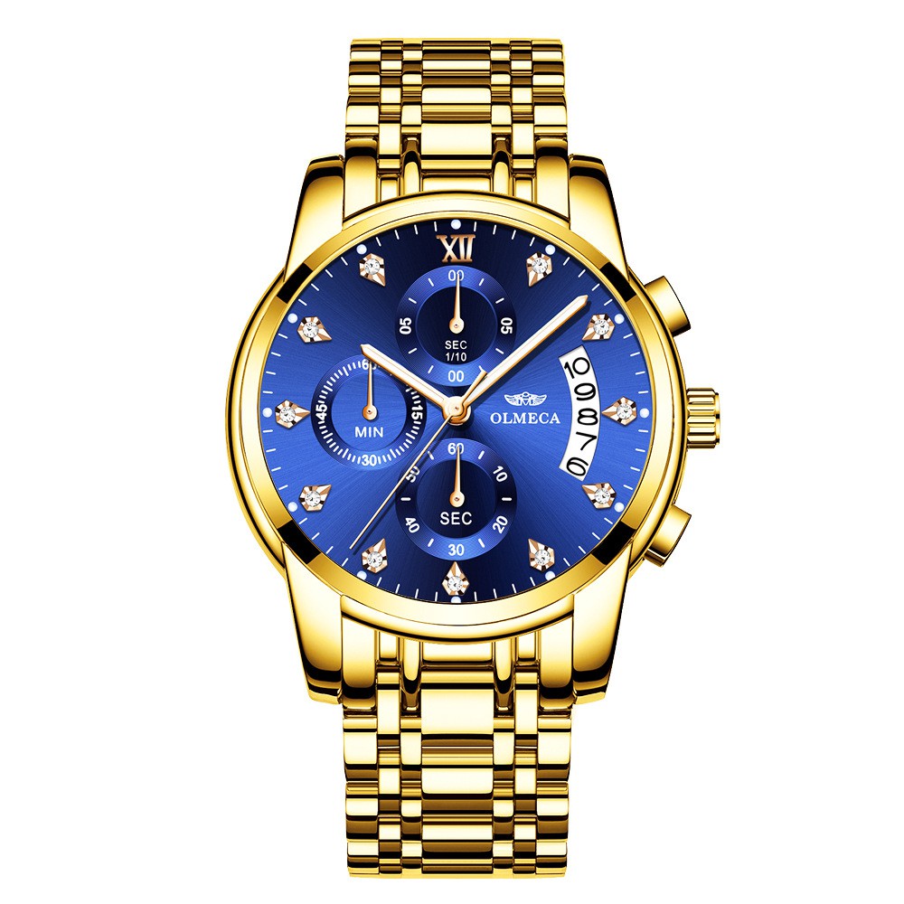 OLMECA Watch for Men Luxury Brand Men Fashion Sport Gold Full Steel Quartz Waterproof Watch Shopee Philippines