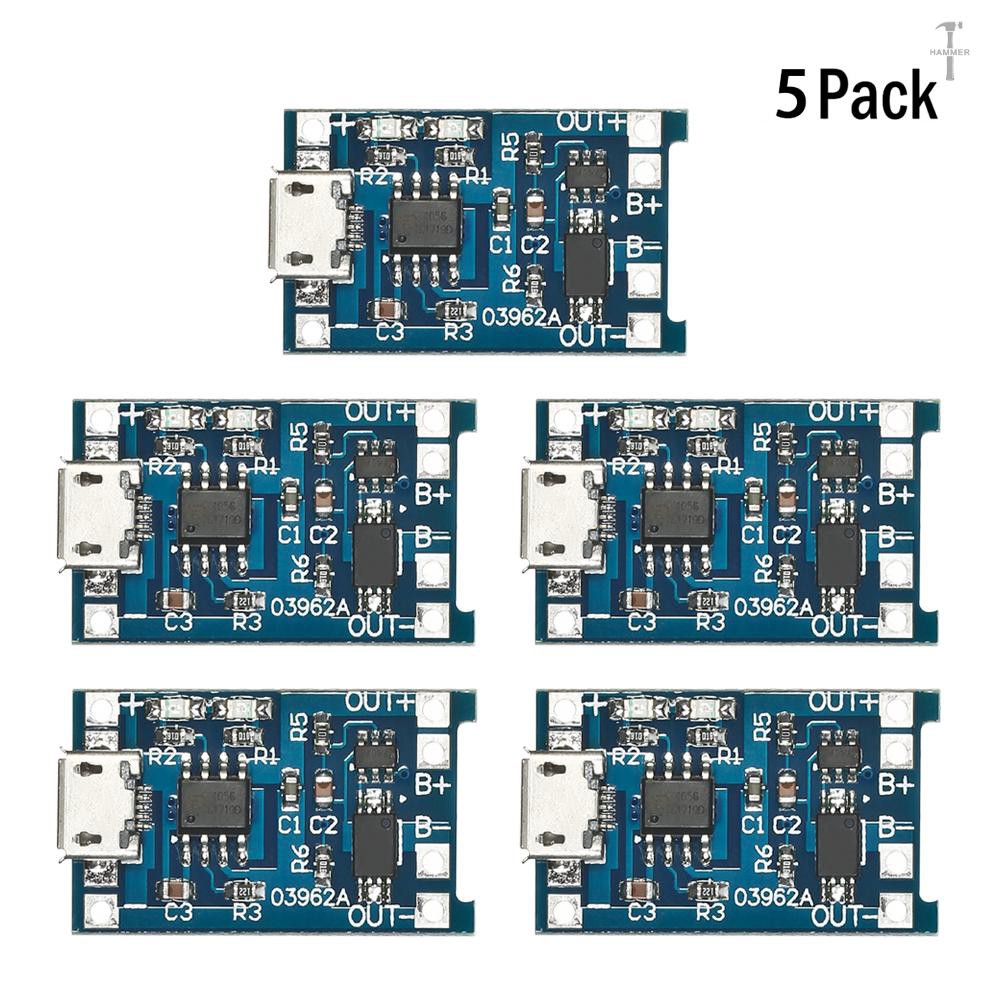 5pcs Charger Module Micro USB 18650 Lithium Battery Charging ...