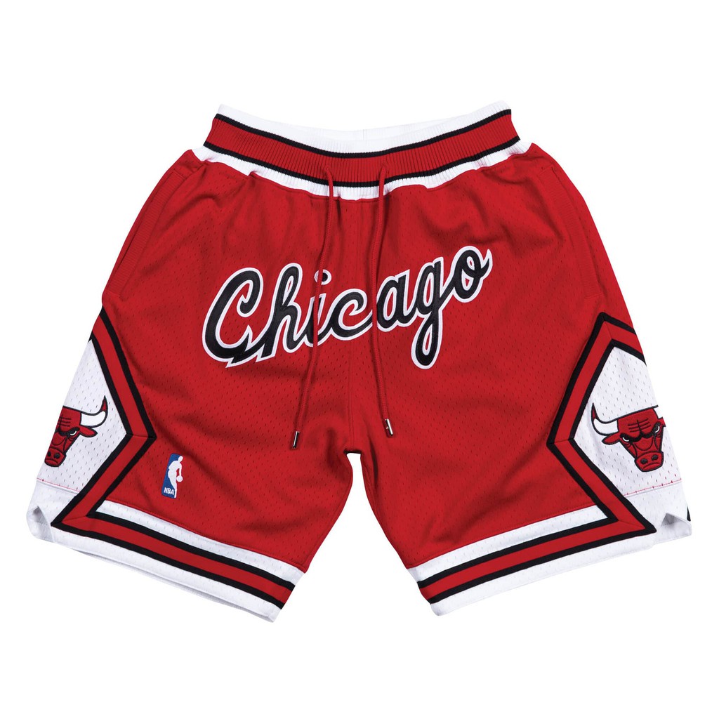 JUST DON BULLS SHORTS RED CHICAGO Full Sublimation 3D Summer Pants  Breathable Shorts