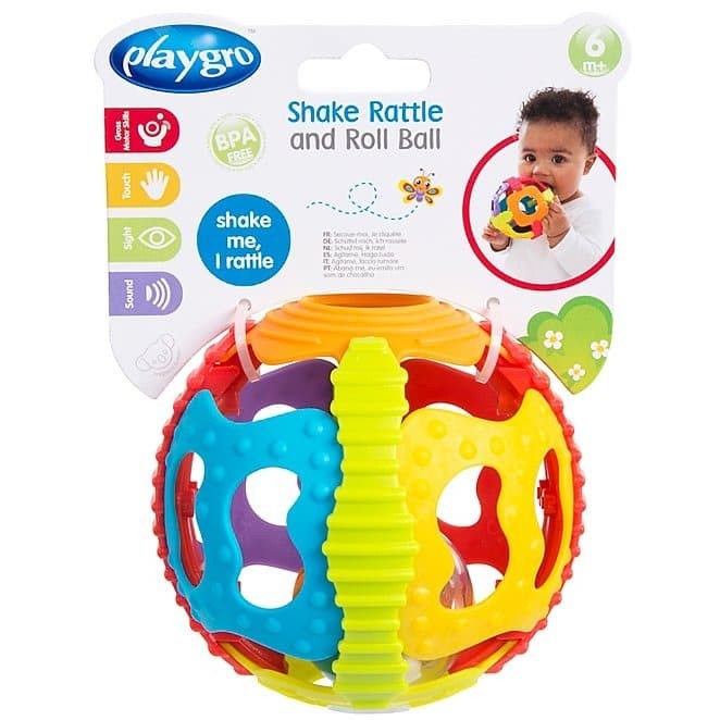 Playgro Shake Rattle And Roll Ball Baby Teether Toy | Shopee Philippines