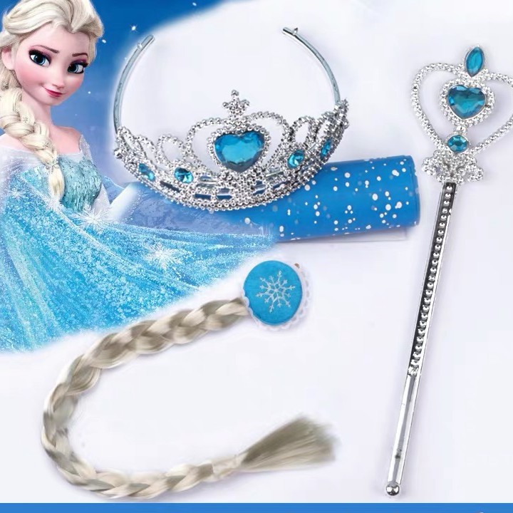 CICI Frozen 3pcs/Set Elsa Rhinestone Crown Wand Hairpiece Dress Up ...