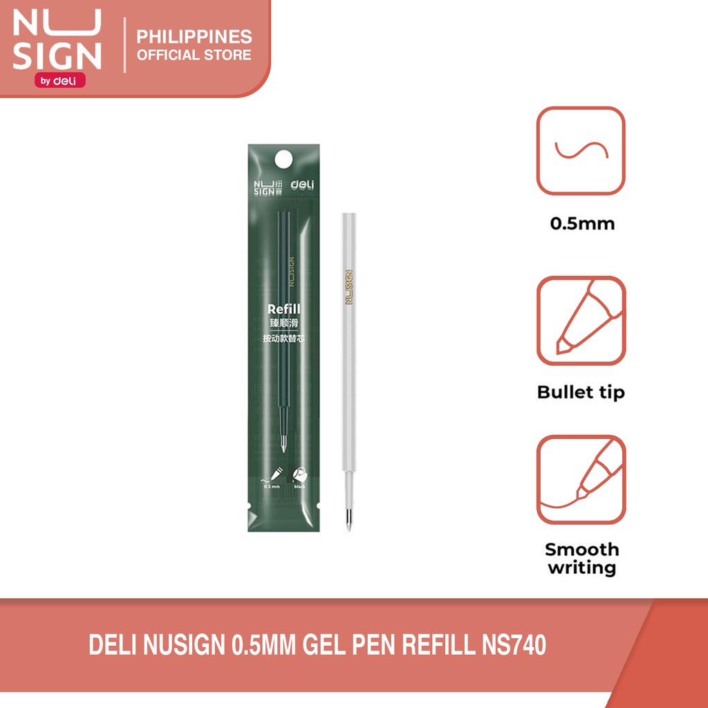 Deli NS740 NuSign 0.5mm Gel Pen Refill 1PC [79NS740] | Shopee Philippines
