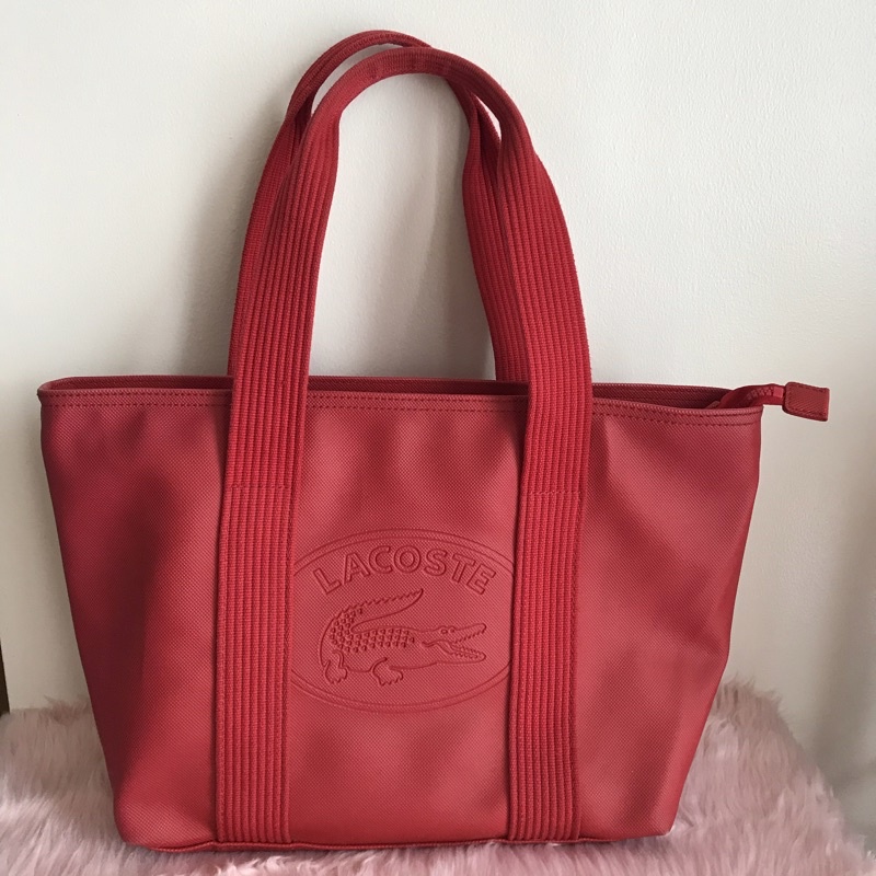 Lacoste on sale red handbag