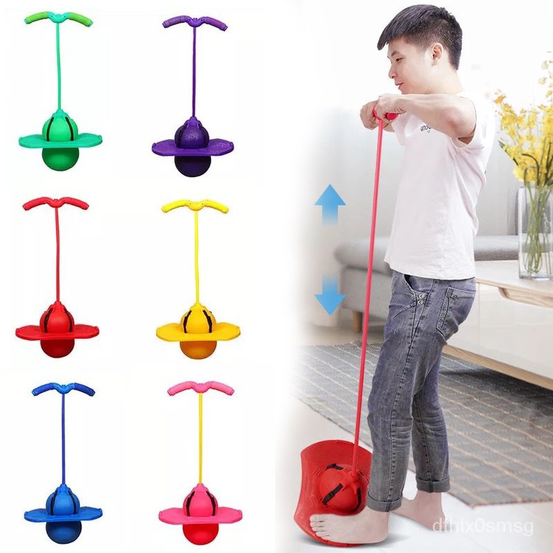 Bouncing Ball With Handle And Pump Balance Platform Bouncy Jump Pogo