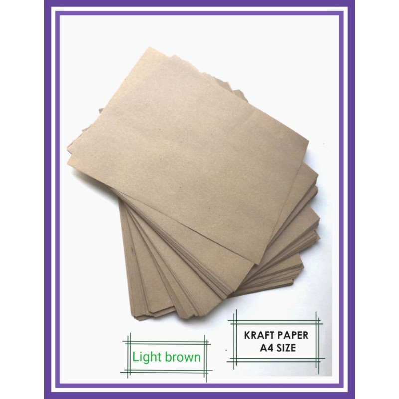 50pcs/100pcs/200pcs A4 /short/long 70gsm Printable Kraft paper Light ...