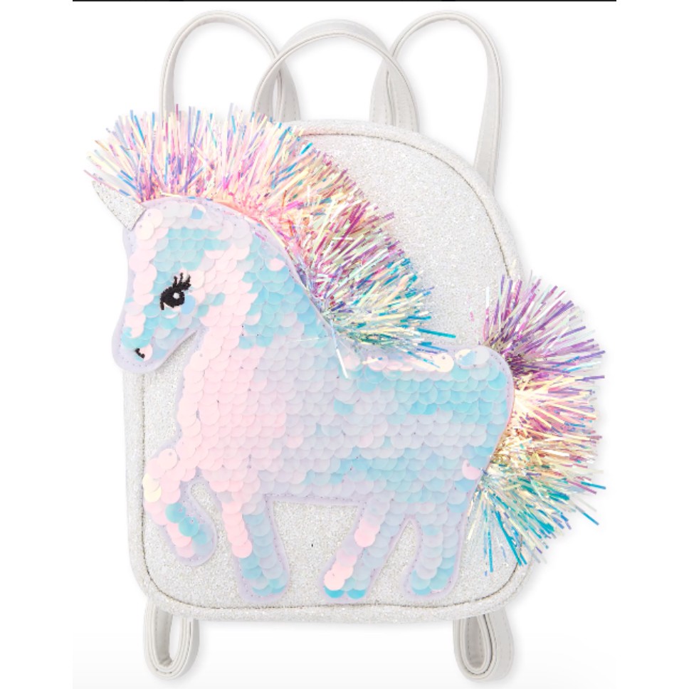 Initial unicorn flip sequin mini outlet backpack