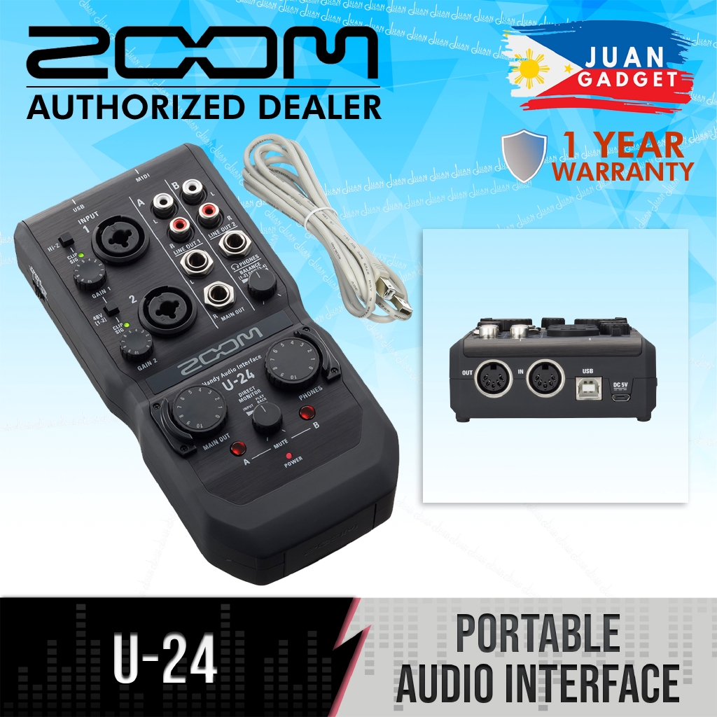 Zoom U-24 (U24) USB mobile recording and performing 2-in/4-out