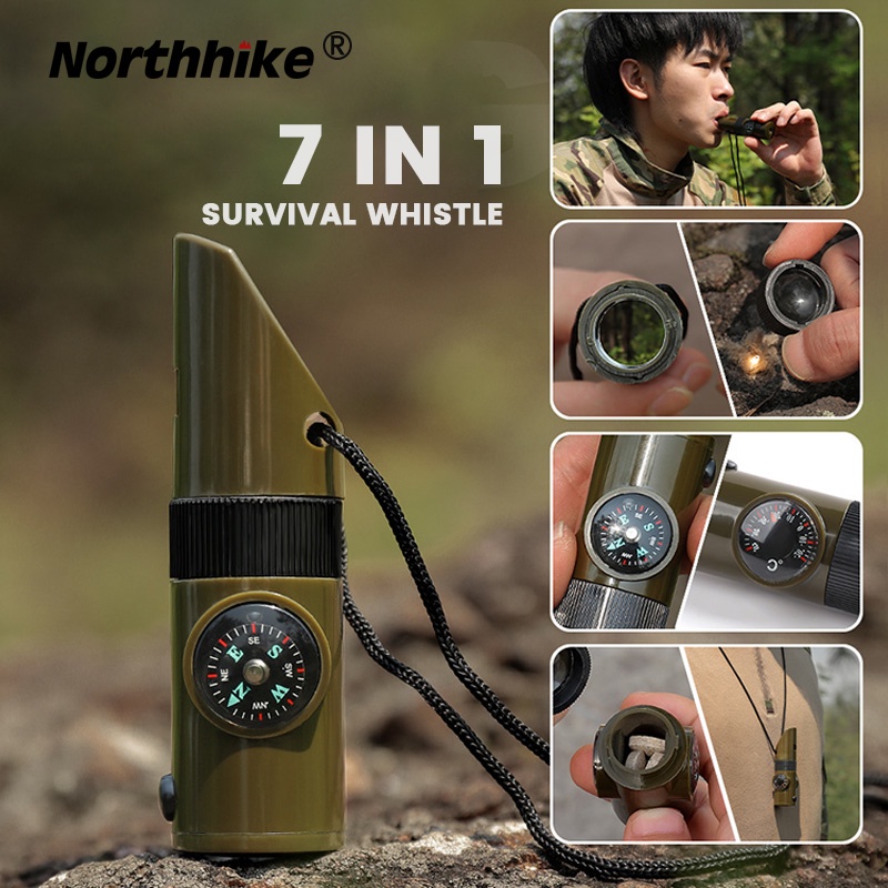 Northhike 7in1 Whistle with Compass for Outdoor Multifunctional Tool