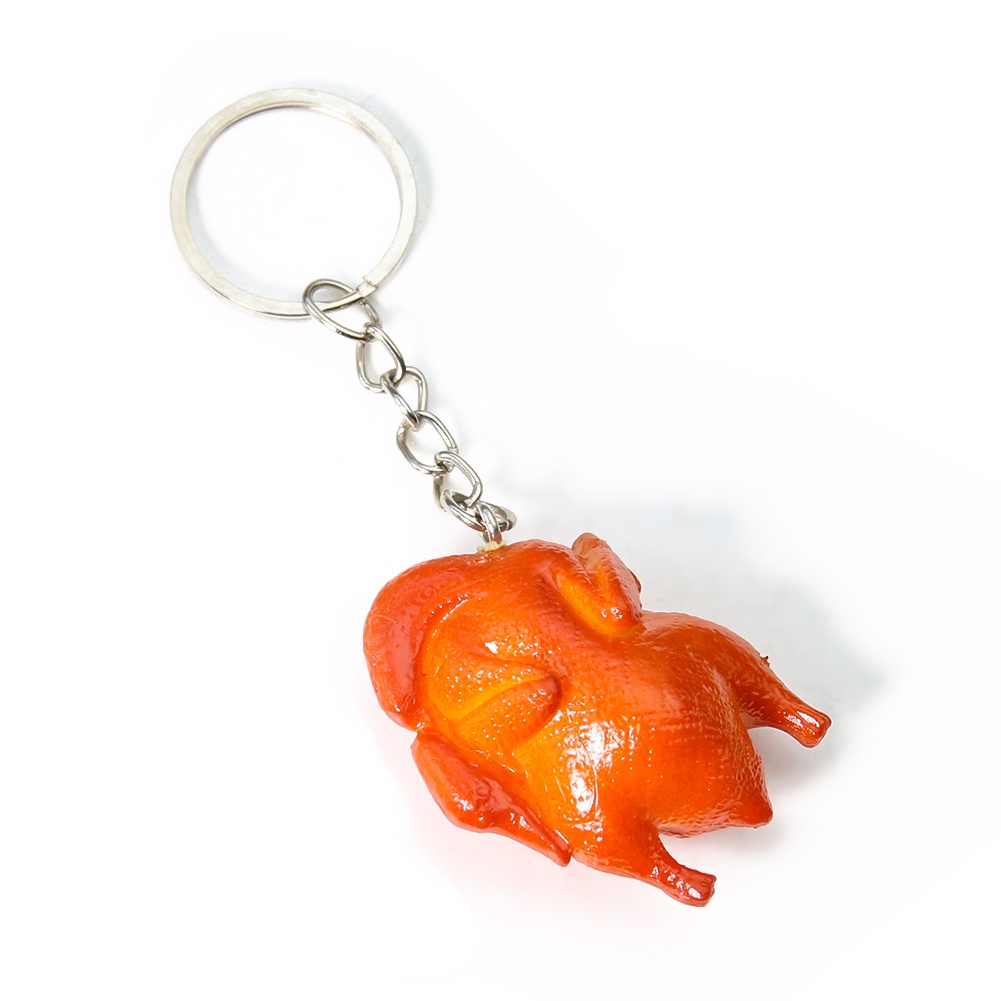 Funny Turkey Keychain Peking Duck Roast Fried Chicken Pendant Turkey
