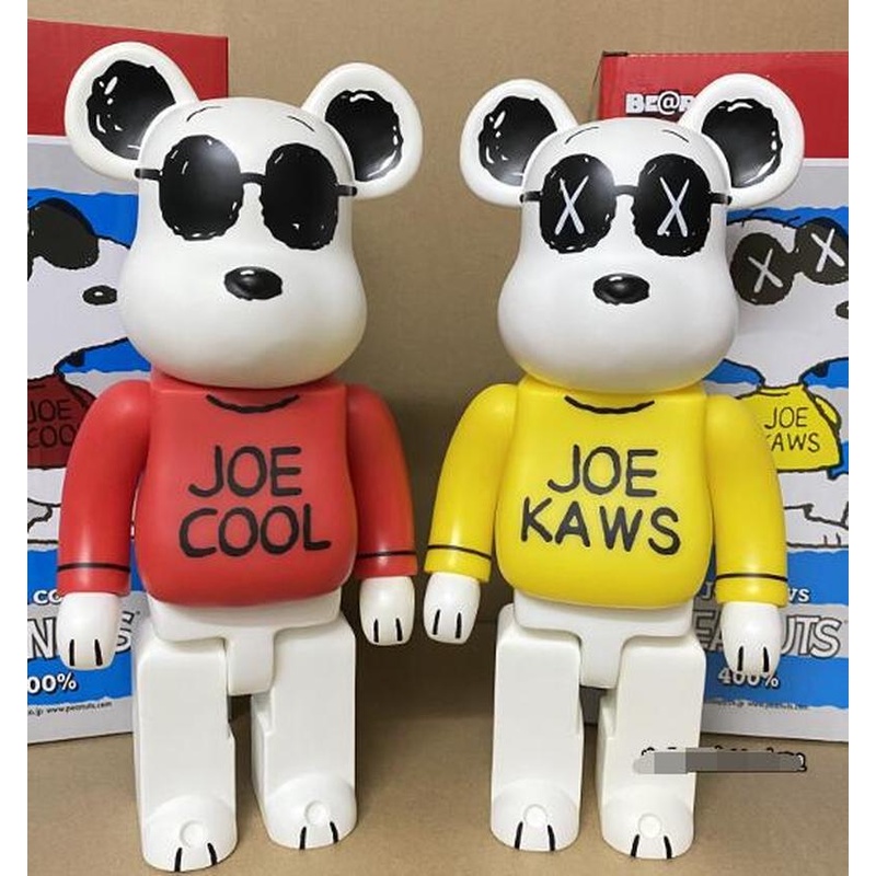 Bearbrick 400% 28cm Pilot Joe Cool Joe Kaws Snoopy x Be@rbrick Action  Figure Toy Gift