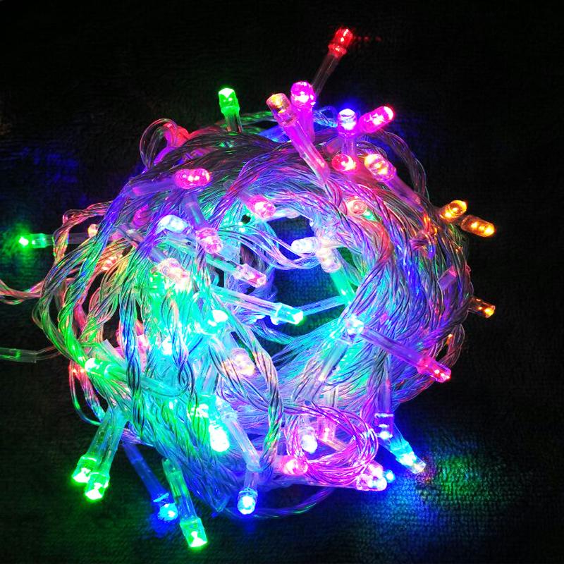 100Led Transparent Wire Christmas Light With End Connector 10Meter ...