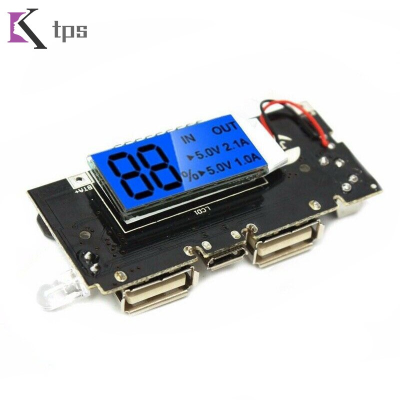 Mobile Power Bank Battery Charger Module Board Dual USB Digital Display