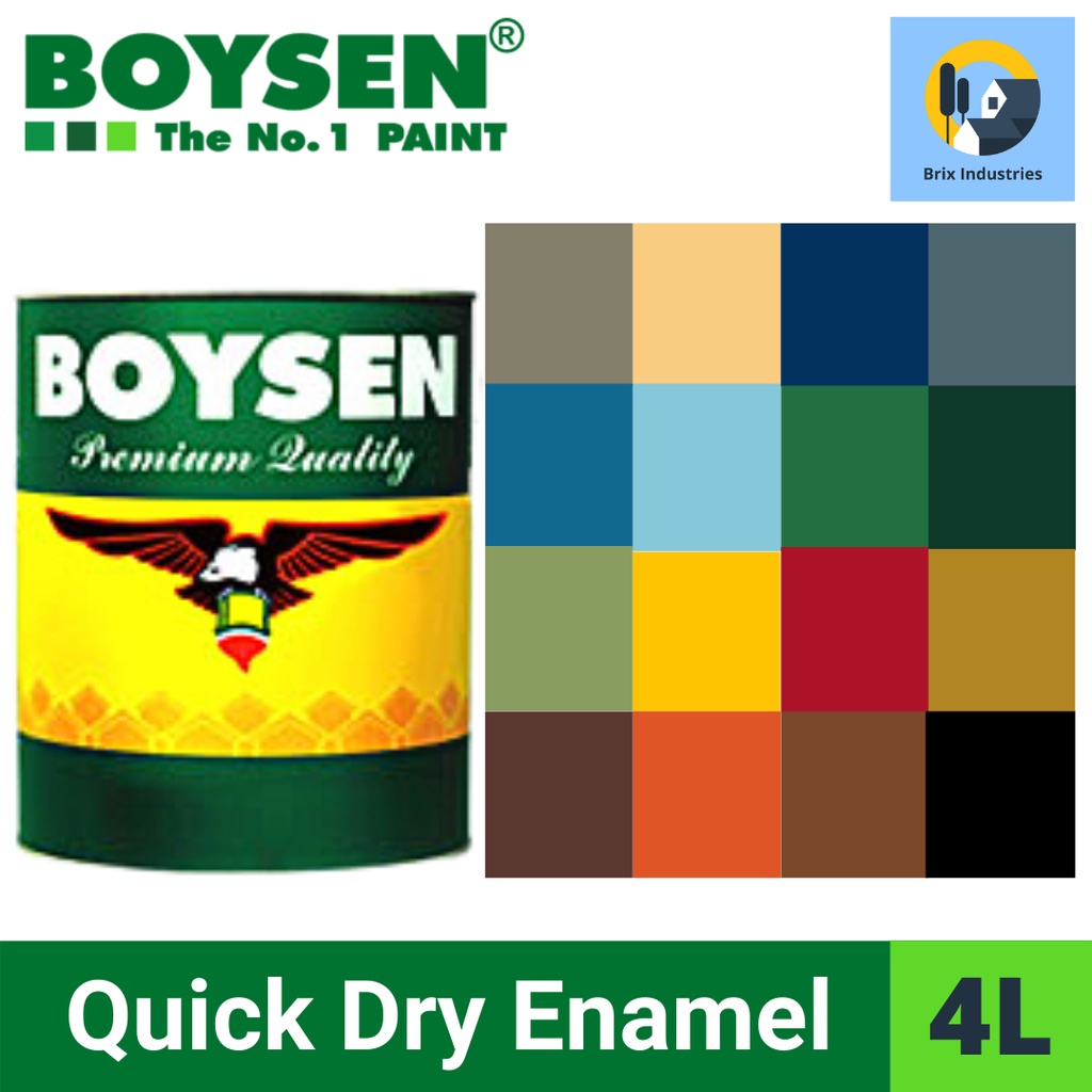 Boysen Quick Dry Enamel Paint 4 Liters (Gallon) Premium Quality 23