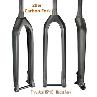 Boost MTB 29er 110 15mm Downhill Fork Mountain Bike Carbon Rigid Fork 1 1 8 1 1 2 Tapered Max Tire