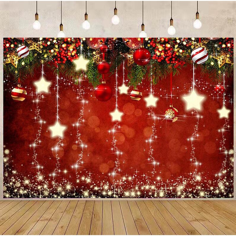 Christmas Flash Star Background 5x3ft Christmas Party Banner ...