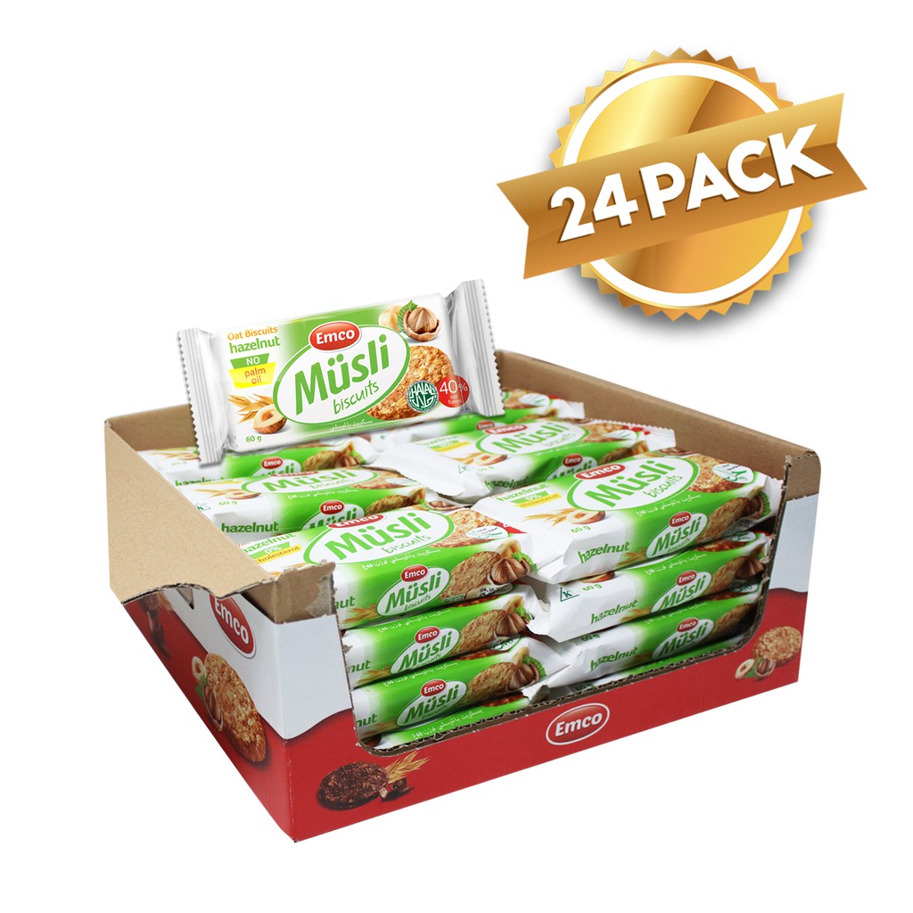 Musli Oat Biscuits Hazelnut 60g (24 packs) Shopee Philippines