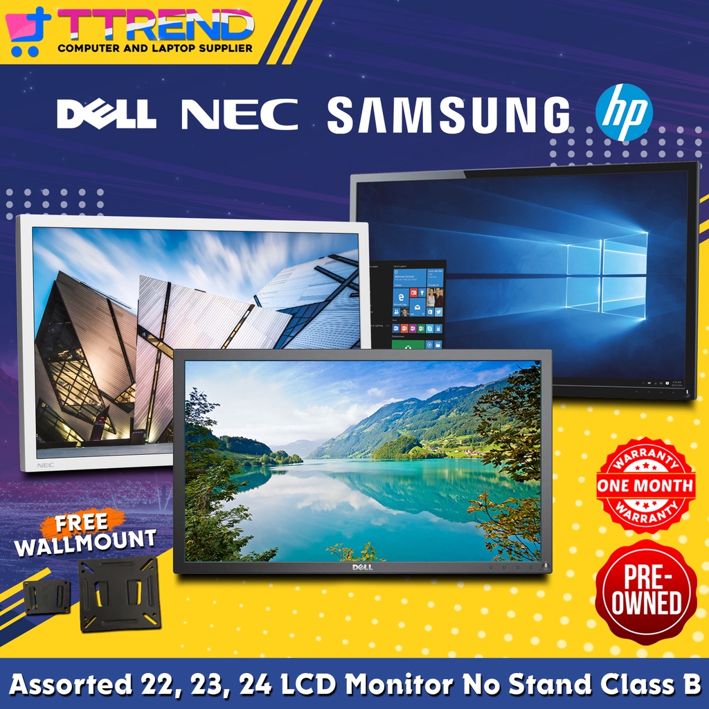 Assorted CLASS B 22 inches LCD Wide Monitor No VGA Cable and No Stand ...