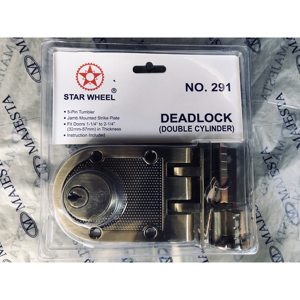 MPC STAR WHEEL DEAD LOCK 291 (DOUBLE CYLINDER) | Shopee Philippines