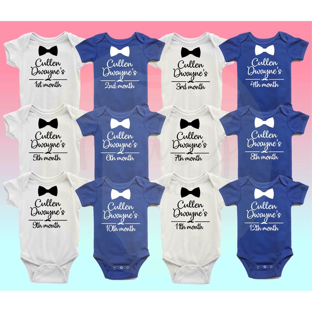 Outlet Monthly Milestone Onesies