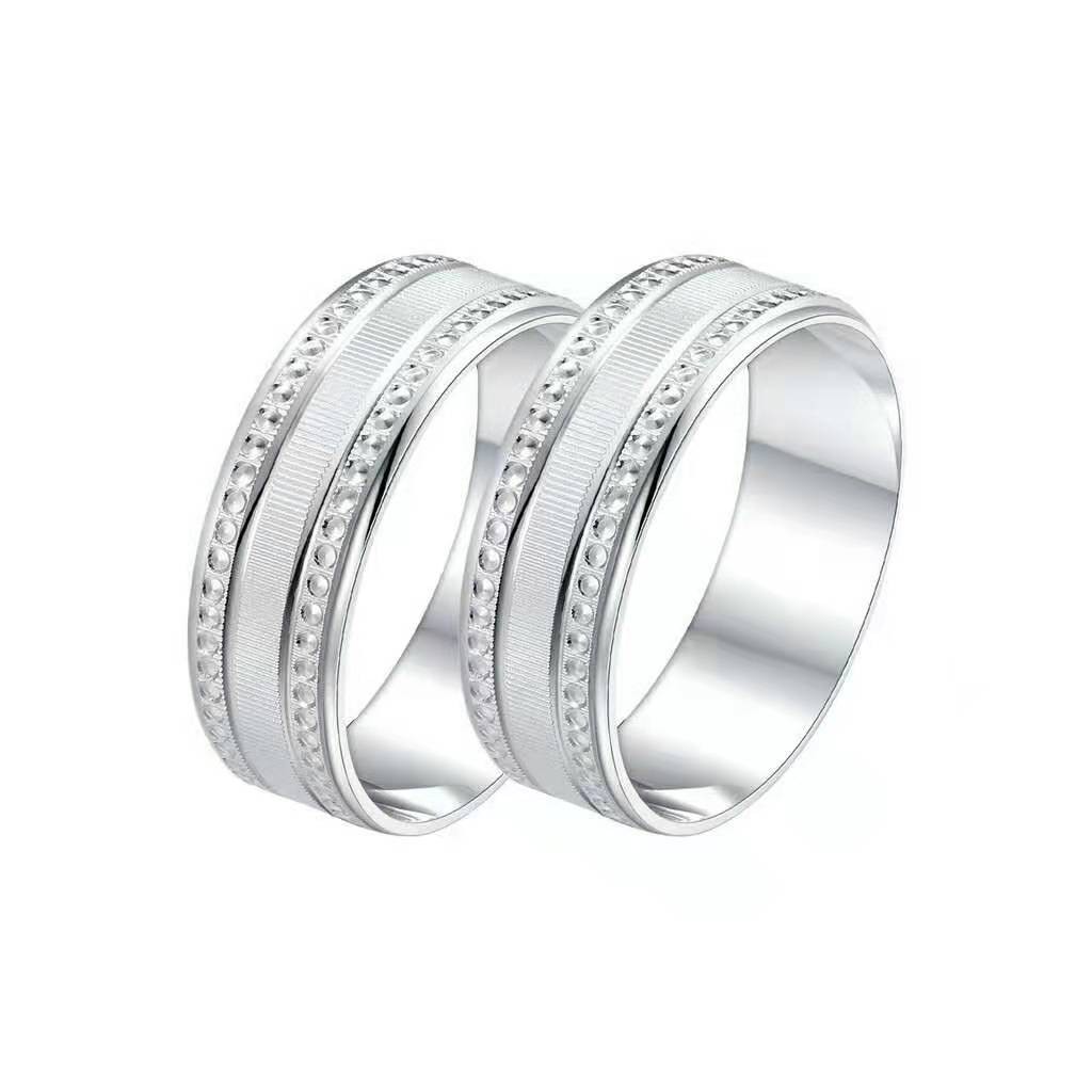 Silversmith A Pair CC022 CS010 92.5% Italy Silver Couple Rings Best ...