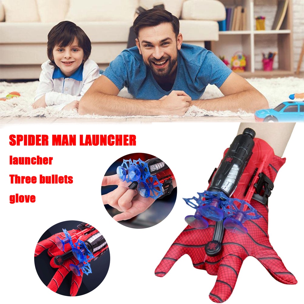 Children's Spider Silk Launcher Spider-Man Glove Web Shooter Dart ...