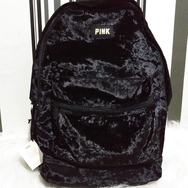 Victoria secret pink velvet on sale backpack