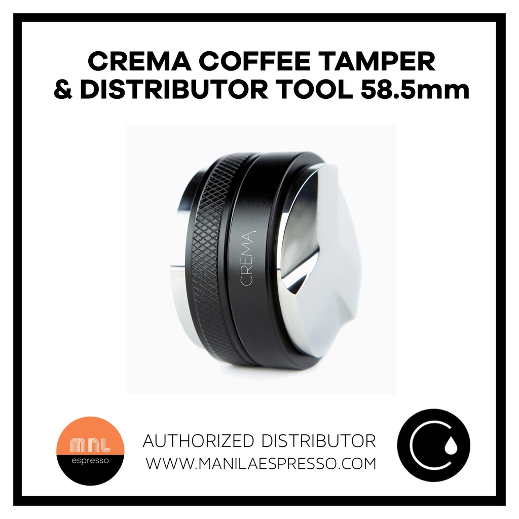 Crema Coffee 58.5mm Tamper and Distribution Tool for Espresso Machines