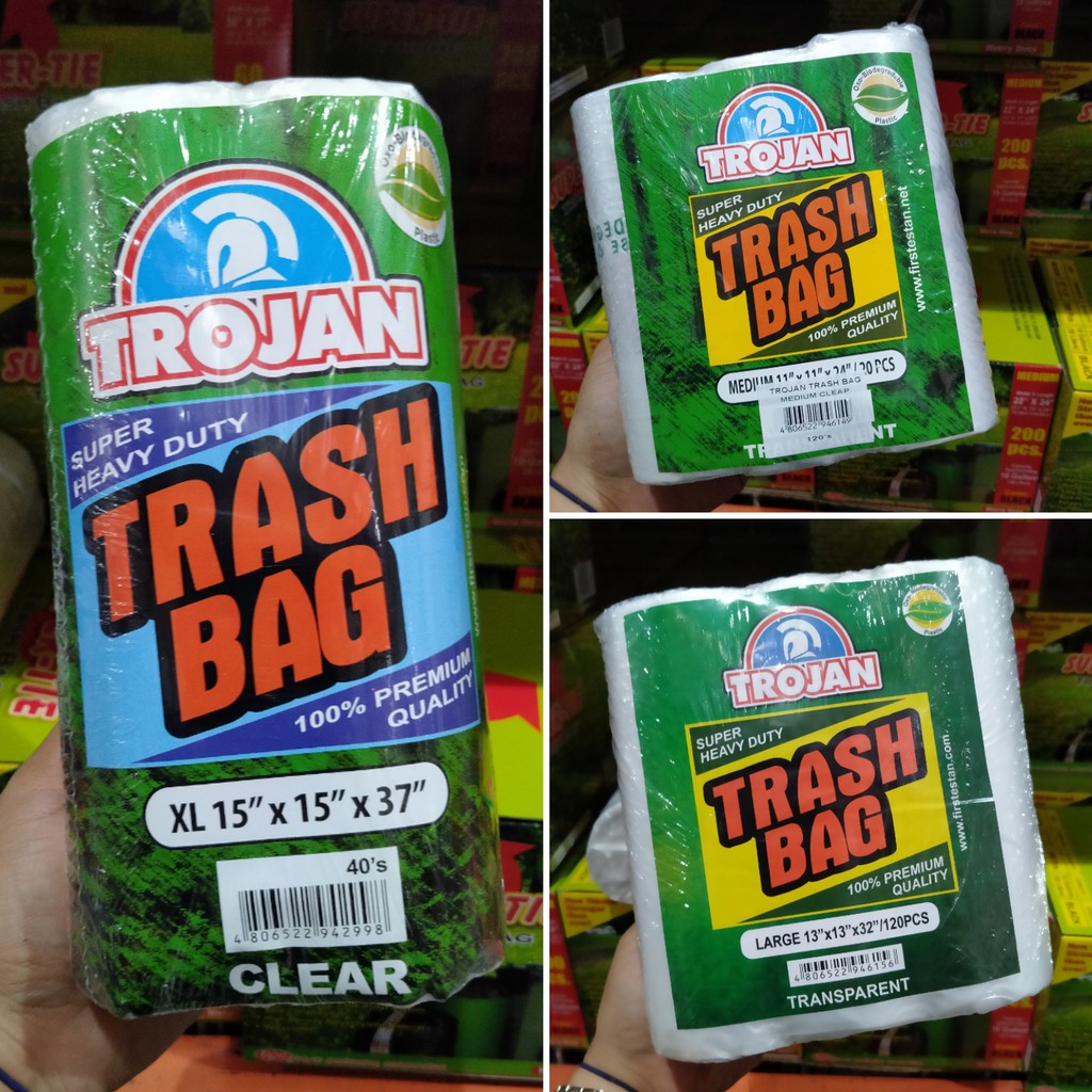 Trojan Super Heavy Duty Trash Bag Jumbo 40pcs