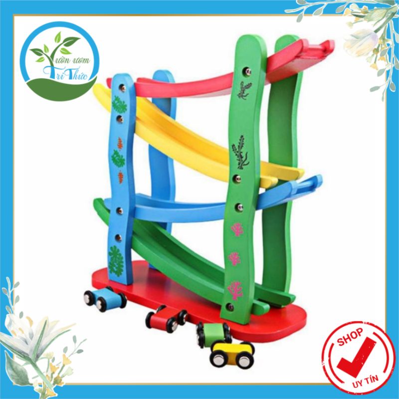 Wooden 4-Storey Car Slide Toy Is Extremely Interesting For Children ...