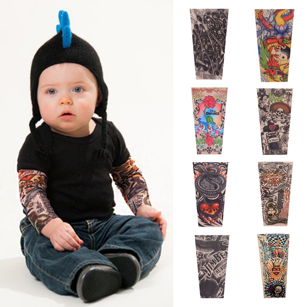 New Fashion Children Tattoo Sleeves Arm Warmer UV Protection Outdoor