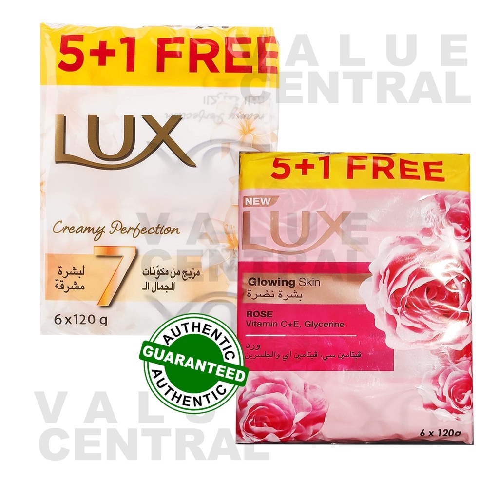 Lux Bar Soap Creamy Perfection Glowing Skin Soft Rose 120g 5 1 Free [guaranteed Authentic