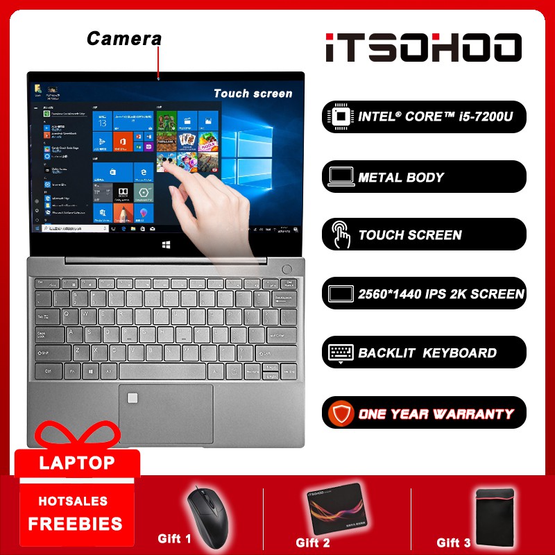 iTSOHOO Touch screen laptops Murah with Intel Core i5 7th Generation 8GB  1TB Backlit keyboard fingerprint unlock for Students