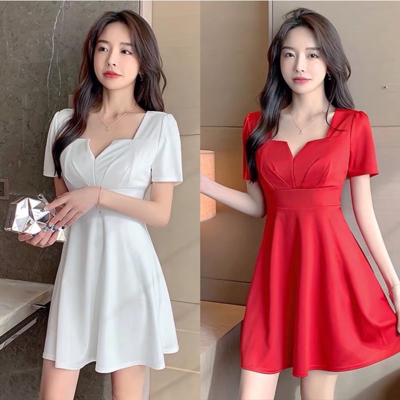 Sexy low cut dress for women in 2022 Korea and French style