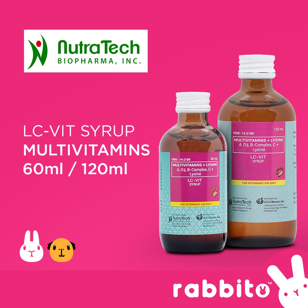 LC-VIT Syrup Multivitamins for rabbits, guinea pigs and small animals ...