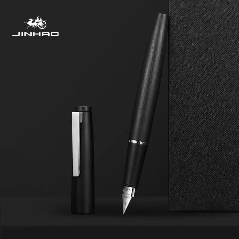 PenLab Jinhao 80 Series Fiber Black Fountain Pen Elegant Extra Fine Nib ...