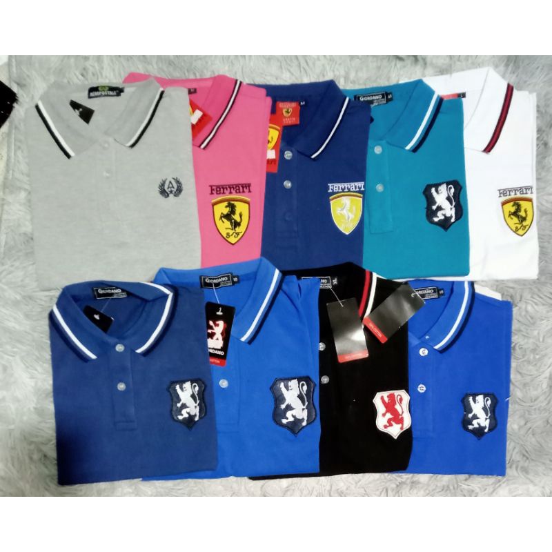 POLO SHIRTS FOR MENS AND LADIES GIORDANO FERRARI EMBROID PRINT